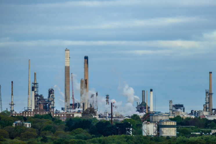 refinery night